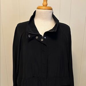 Eileen Fisher Black Bomber Jacket